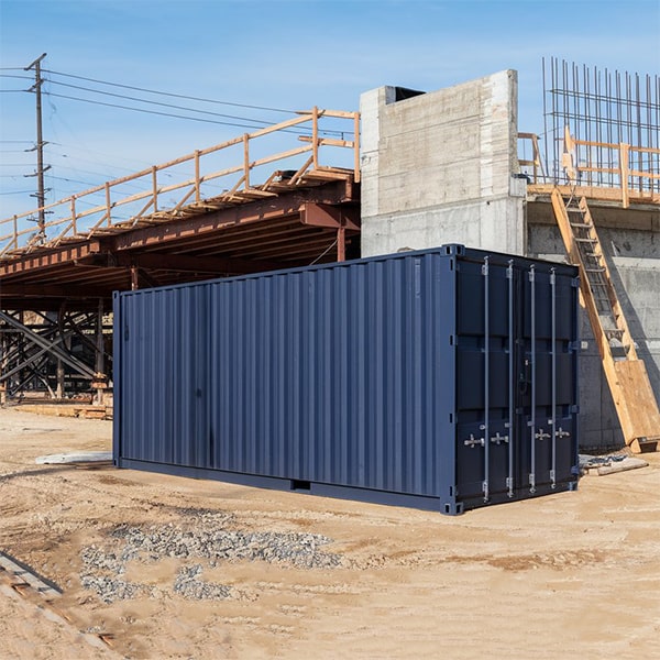 our construction site storage containers come equipped with secure locking systems